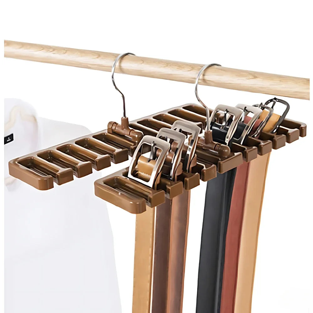 1-12Pcs Multifunctional Belt Organizer Hanging Tie Rack Belt Hanger Clothes Rack Organizer Tie Rack Home Closet Organizer