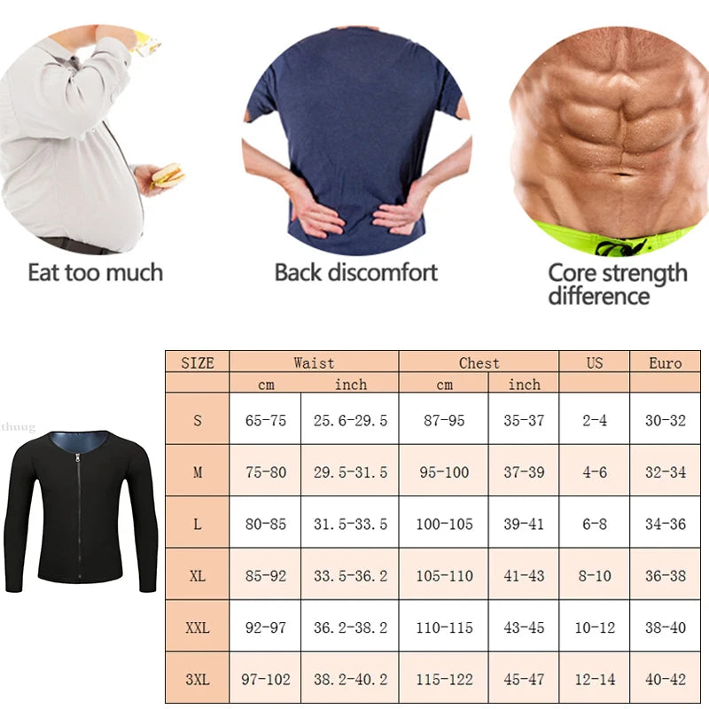 ThermoFit SweatTech: Men's Sauna Workout Jacket